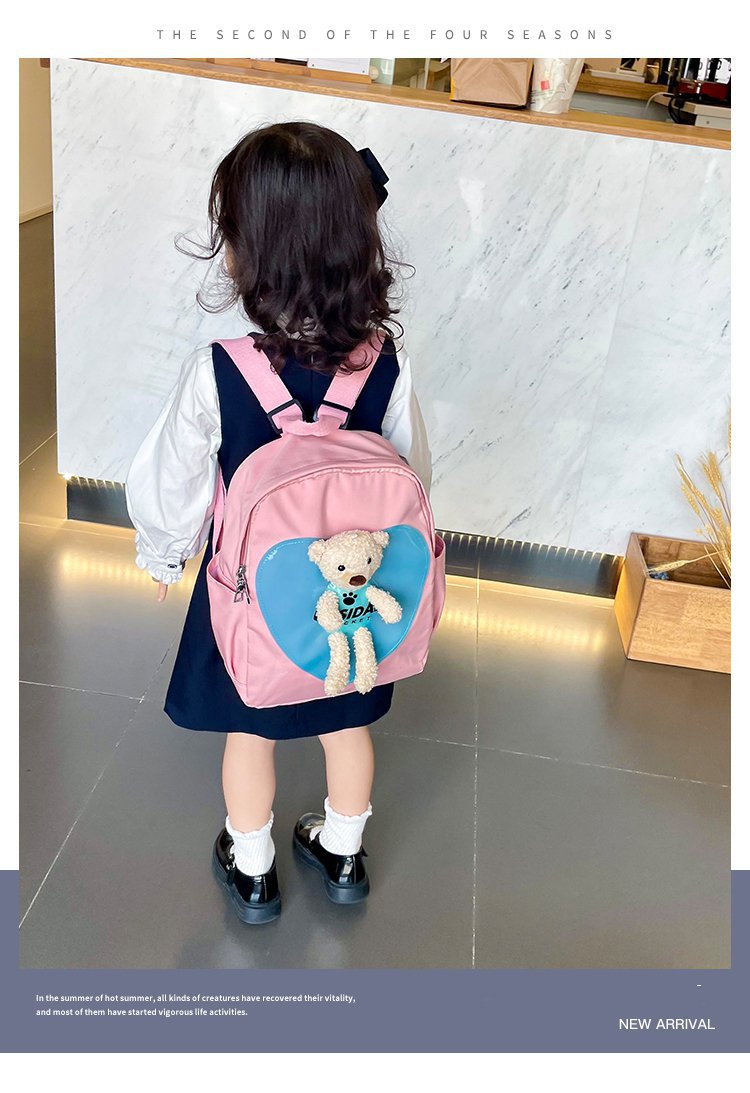 Foreign Trade Children's Backpack 2021 New Korean Style Internet Celebrity Bear Small Backpack Cartoon Bag Kindergarten Backpack Wholesale