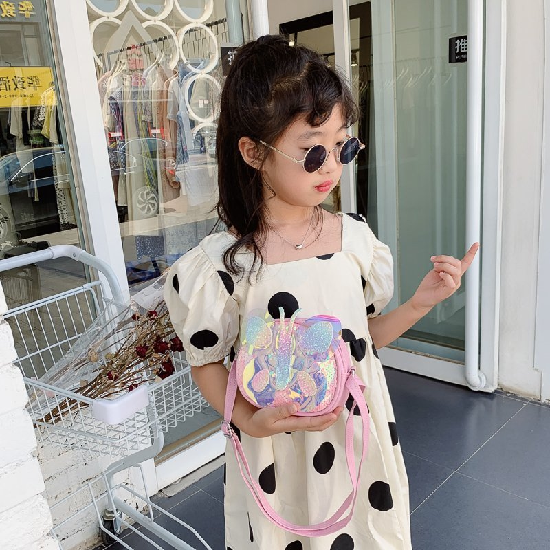 2021 Summer Korean Style Bag New Butterfly Messenger Bag Shoulder Bag Children Cartoon Bag Trendy Cute Girls&#039; Bags