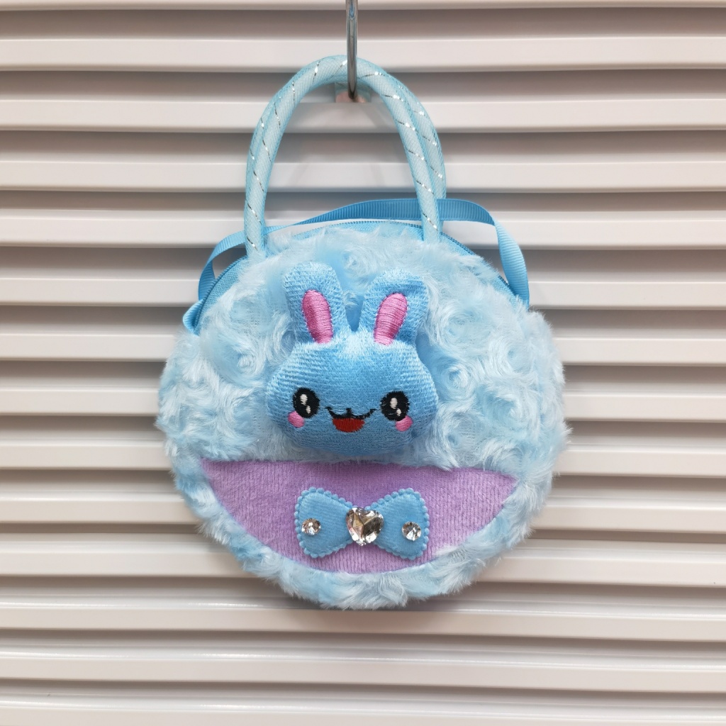 Plush Bag Children's Satchel Cartoon Bag Portable Messenger Bag Cartoon Animal Head Children's Single-Shoulder Bag