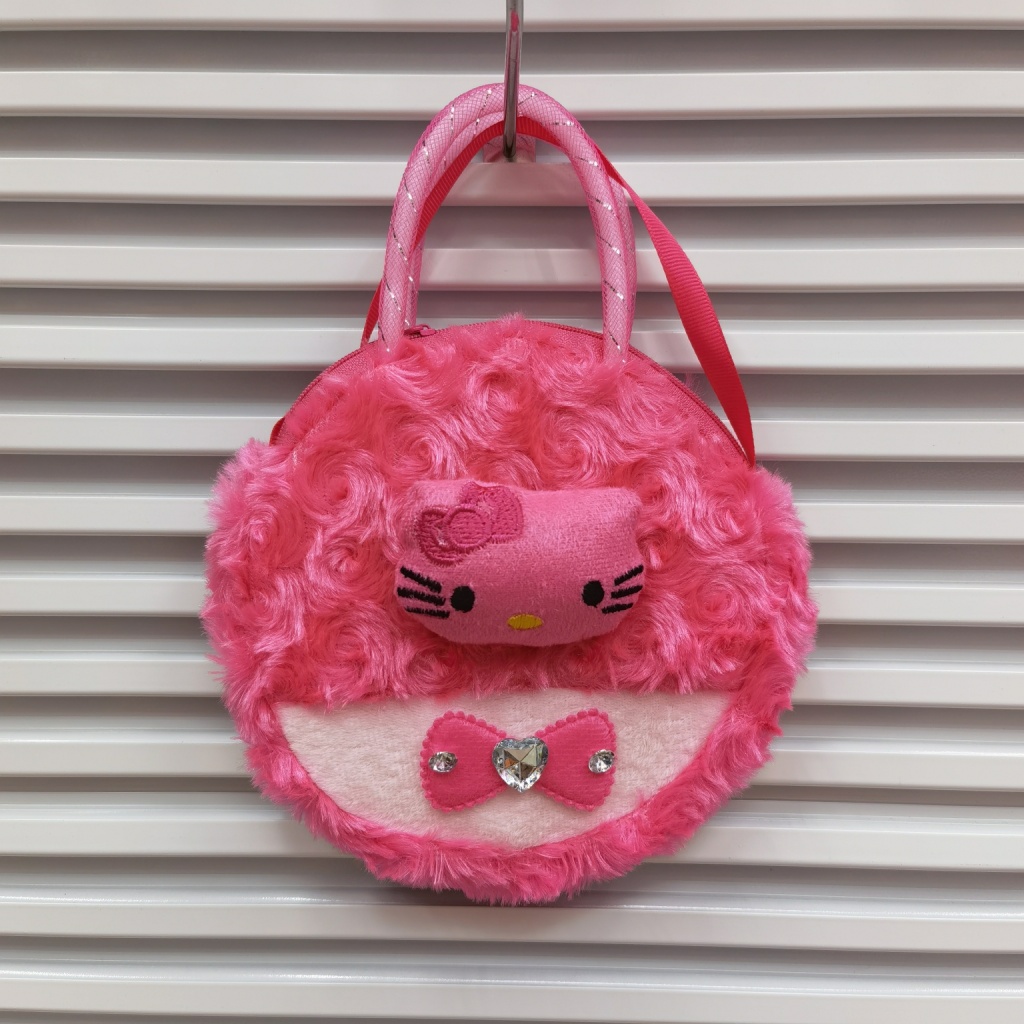 Plush Bag Children's Satchel Cartoon Bag Portable Messenger Bag Cartoon Animal Head Children's Single-Shoulder Bag