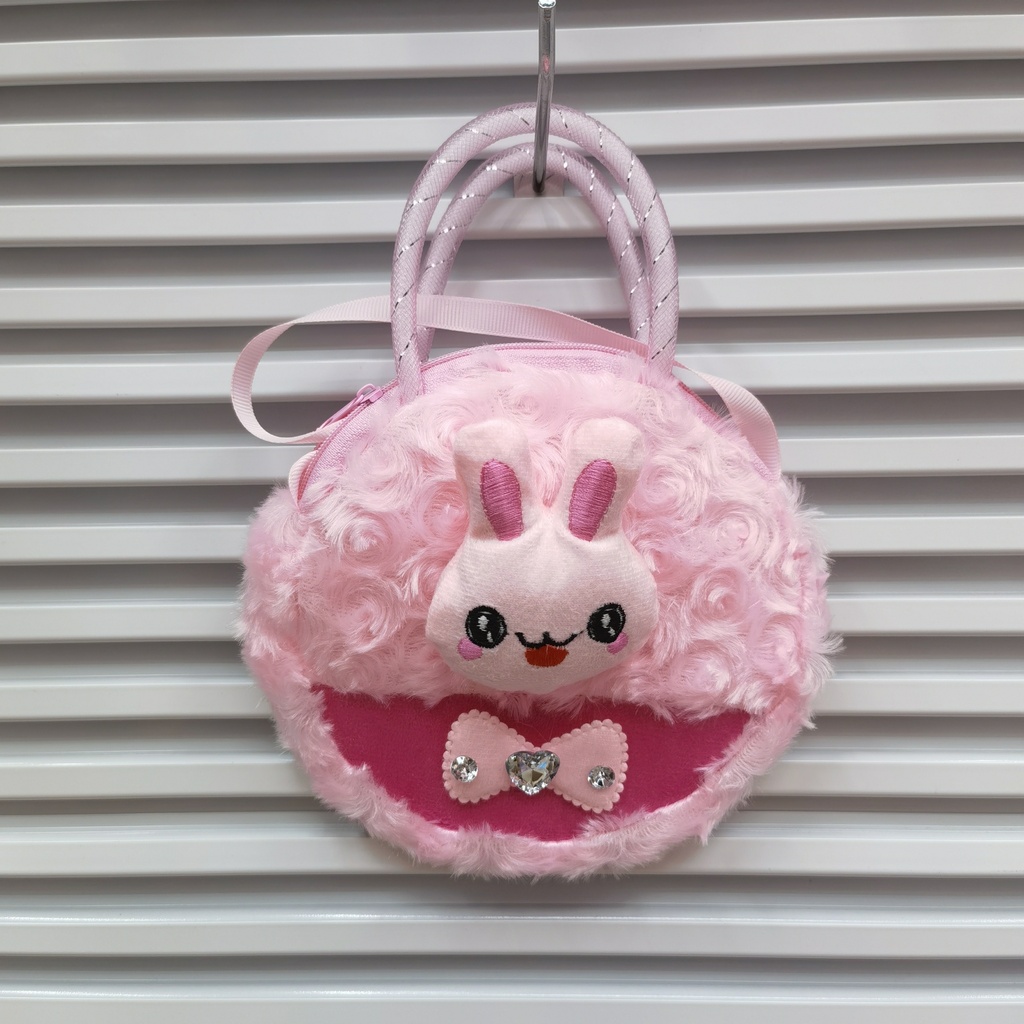 Plush Bag Children's Satchel Cartoon Bag Portable Messenger Bag Cartoon Animal Head Children's Single-Shoulder Bag