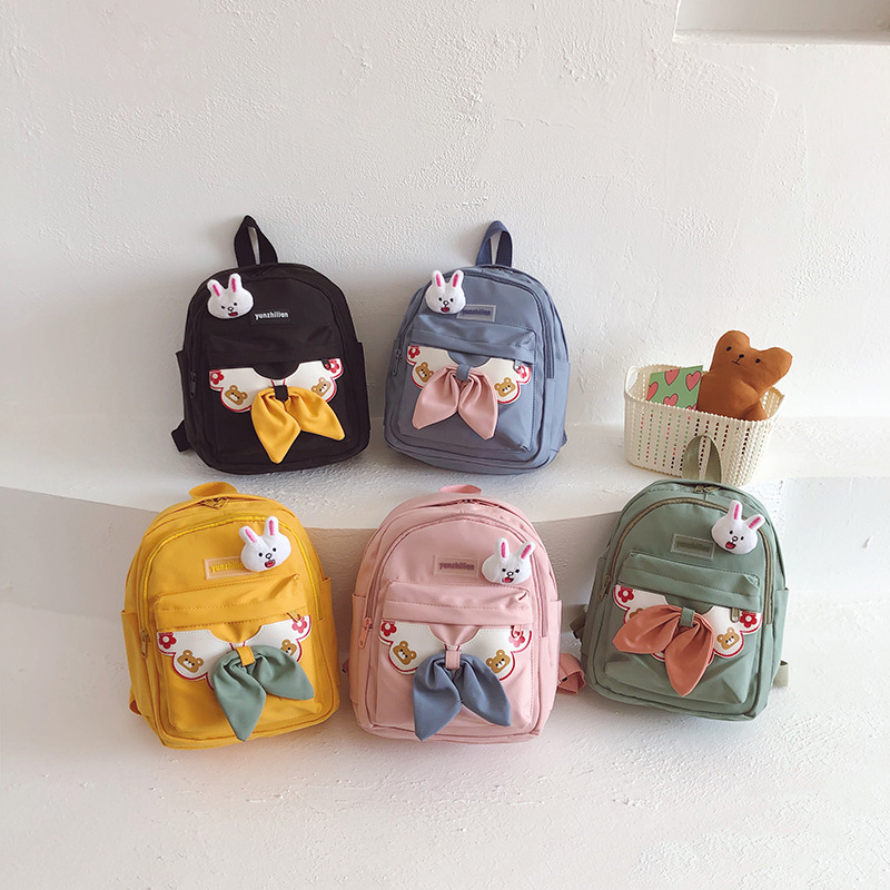 Kindergarten Children Backpack 2021 New Cute Fashion Cartoon Bag Student Bow Girl Backpack Wholesale