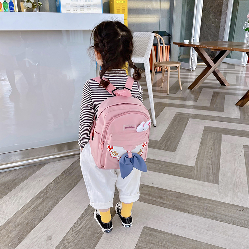 Kindergarten Children Backpack 2021 New Cute Fashion Cartoon Bag Student Bow Girl Backpack Wholesale