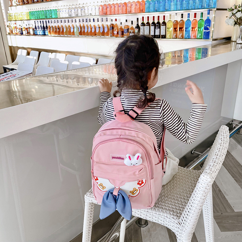 Kindergarten Children Backpack 2021 New Cute Fashion Cartoon Bag Student Bow Girl Backpack Wholesale