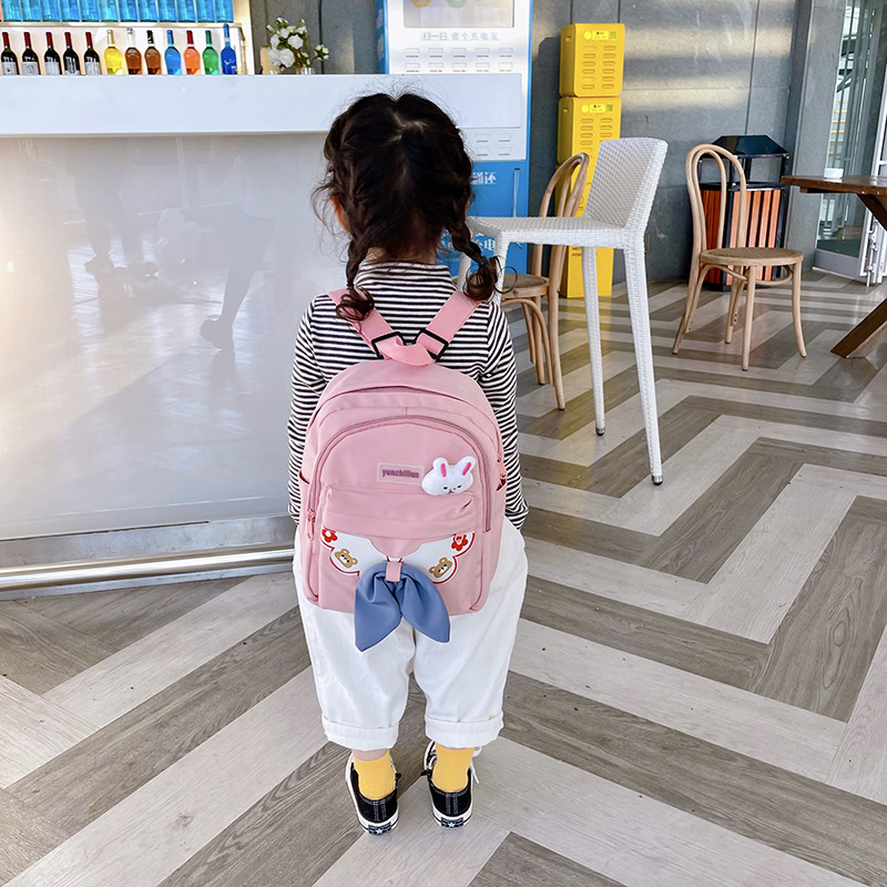Kindergarten Children Backpack 2021 New Cute Fashion Cartoon Bag Student Bow Girl Backpack Wholesale