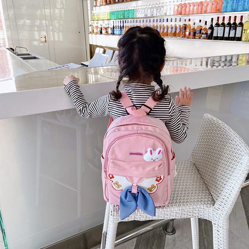 Kindergarten Children Backpack 2021 New Cute Fashion Cartoon Bag Student Bow Girl Backpack Wholesale