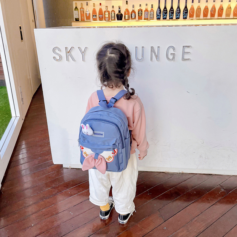 Kindergarten Children Backpack 2021 New Cute Fashion Cartoon Bag Student Bow Girl Backpack Wholesale