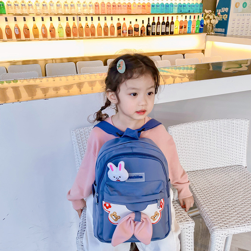 Kindergarten Children Backpack 2021 New Cute Fashion Cartoon Bag Student Bow Girl Backpack Wholesale