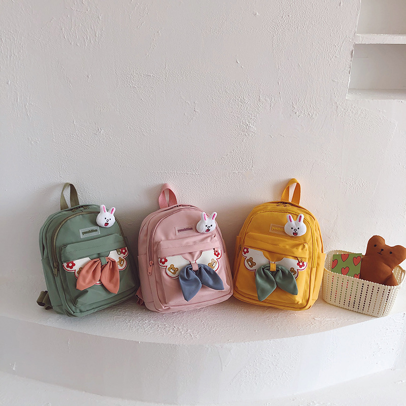 Kindergarten Children Backpack 2021 New Cute Fashion Cartoon Bag Student Bow Girl Backpack Wholesale