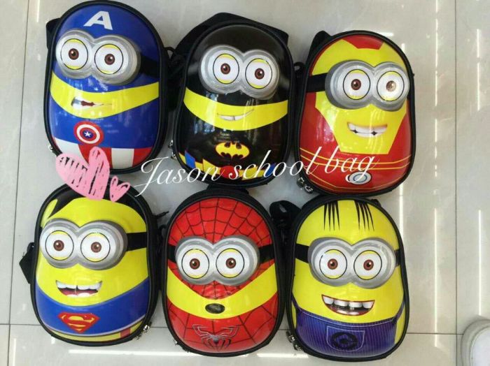 EVA Ultra Light Mini package explosion children Satchel 3D cartoon bag Captain America small yellow man Batman EVA Ultra Light Mini package explosion children Satchel 3D cartoon bag Captain America small yellow man Batman