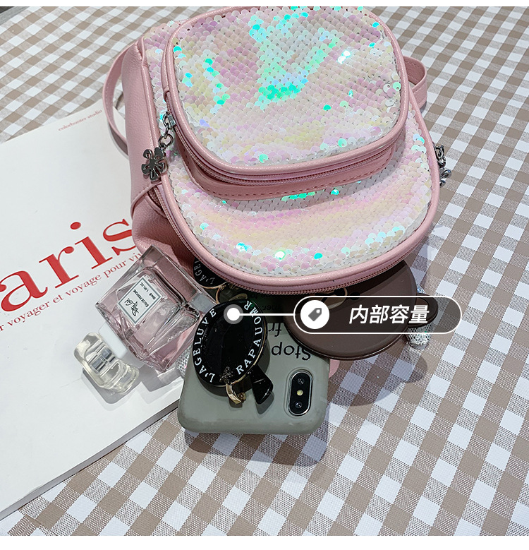 2021 New Kindergarten Children's Bag Unicorn Pu Sequins Crossbody Sling/Backpack Children Cartoon Bag Wholesale