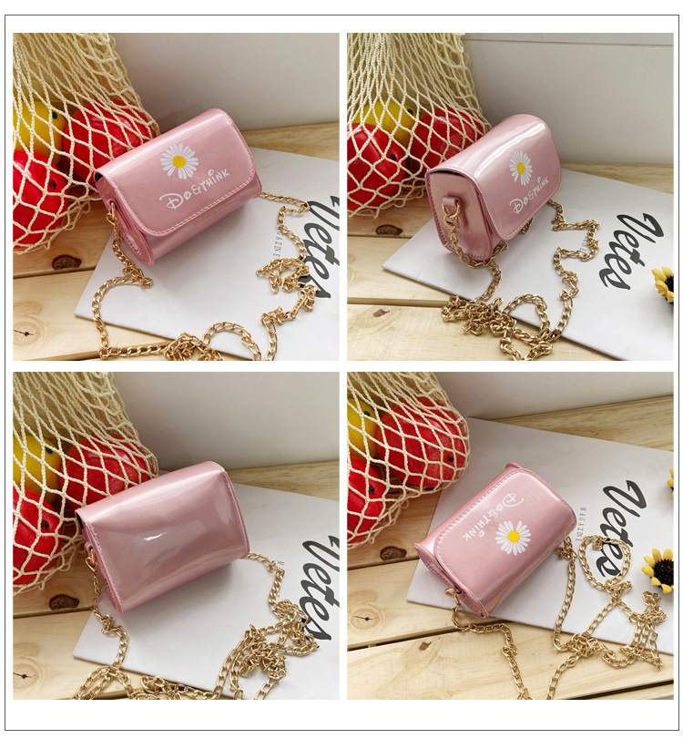 Children's Bags Mini Chain Shoulder Bag Cartoon Bag Graceful Mori Daisy Flower Small Square Bag Children's Bags Mini Chain Shoulder Bag Cartoon Bag Graceful Mori Daisy Flower Small Square Bag