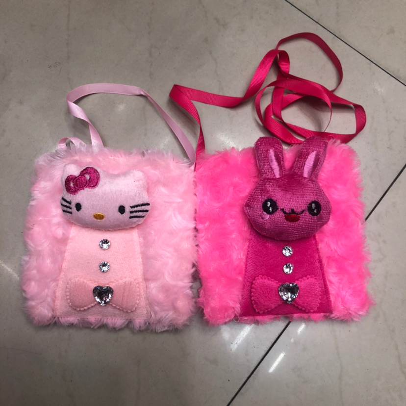 Plush Toy Bag Children&#039;s Bags Plush Bag China Export Bag Gold Thread Hand Holding Crossbody Bag Animal Cartoon Bag