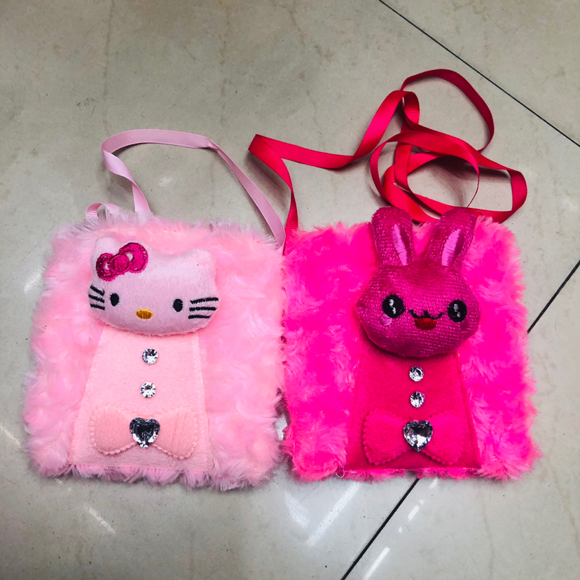 Plush Toy Bag Children&#039;s Bags Plush Bag China Export Bag Gold Thread Hand Holding Crossbody Bag Animal Cartoon Bag