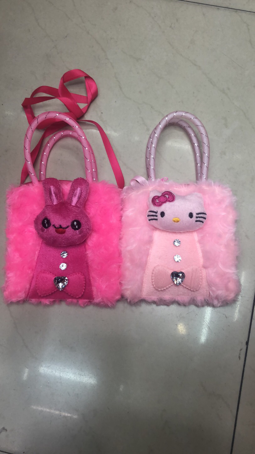 Plush Toy Bag Children&#039;s Bags Plush Bag China Export Bag Gold Thread Hand Holding Crossbody Bag Animal Cartoon Bag