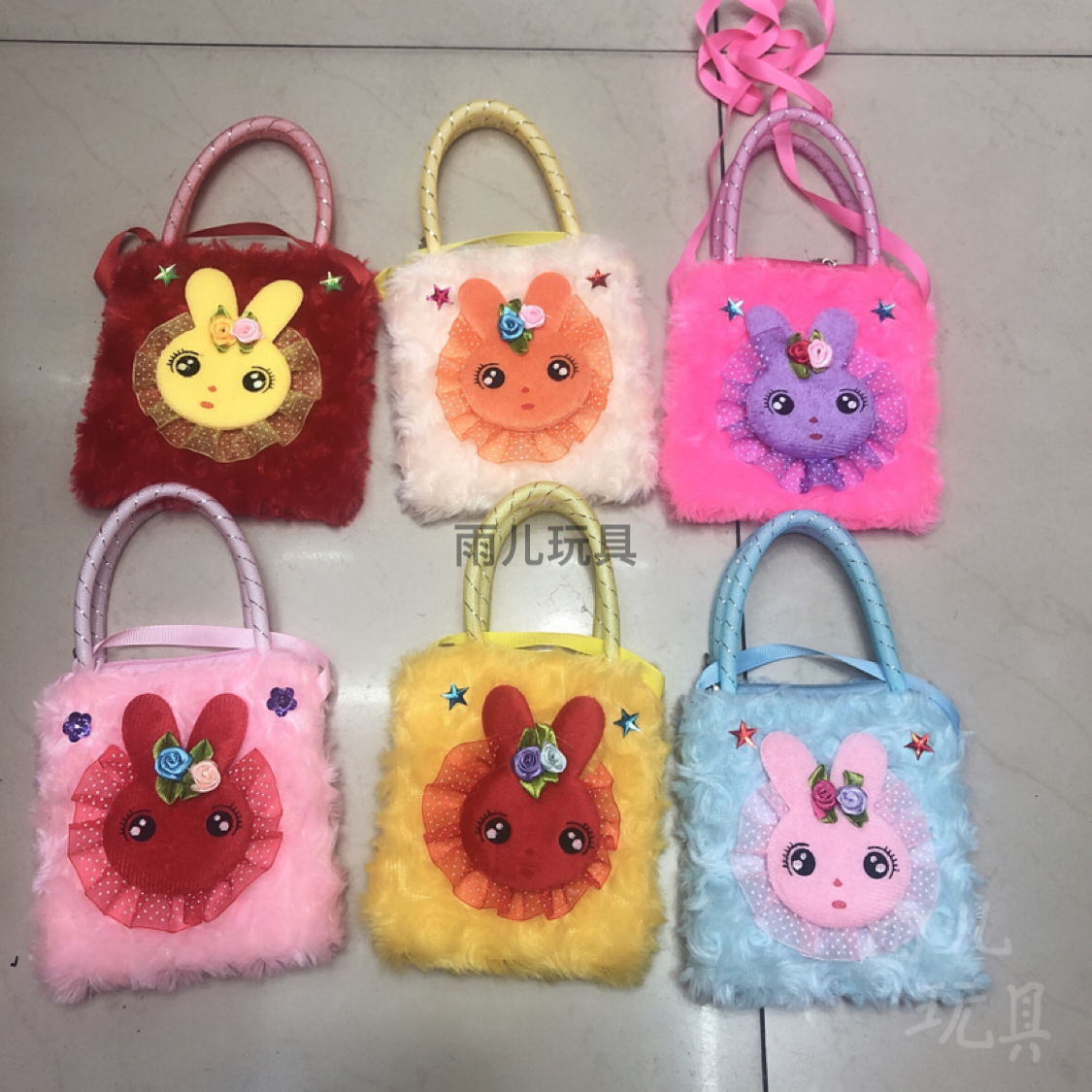 Plush Toy Bag Children&#039;s Bags Plush Bag China Export Bag Gold Thread Hand Holding Crossbody Bag Animal Cartoon Bag