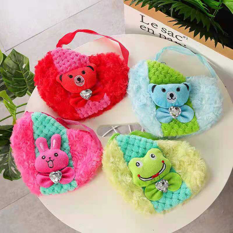 Plush Toy Bag Children's Bags Plush Bag China Export Bag Gold Thread Hand Holding Crossbody Bag Animal Cartoon Bag Plush Toy Bag Children's Bags Plush Bag China Export Bag Gold Thread Hand Holding Crossbody Bag Animal Cartoon Bag
