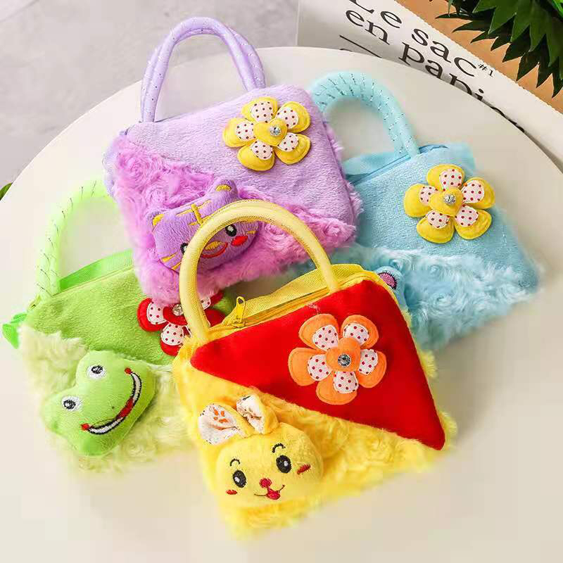 Plush Toy Bag Children's Bags Plush Bag China Export Bag Gold Thread Hand Holding Crossbody Bag Animal Cartoon Bag Plush Toy Bag Children's Bags Plush Bag China Export Bag Gold Thread Hand Holding Crossbody Bag Animal Cartoon Bag