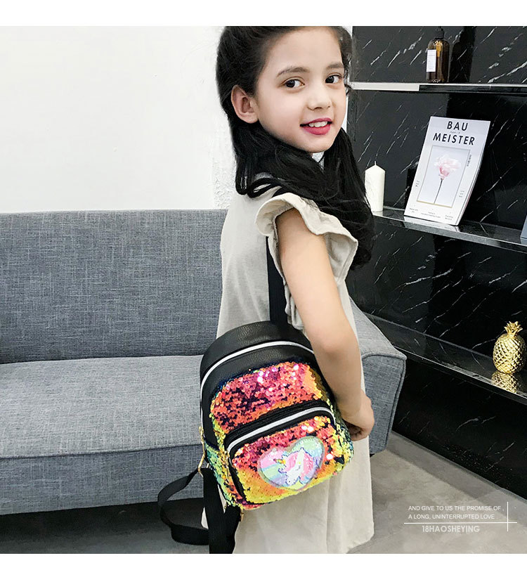 2021 New Kindergarten Pu Sequins Crossbody Sling/Backpack Three-Purpose Children Cartoon Bag Factory Wholesale 2021 New Kindergarten Pu Sequins Crossbody Sling/Backpack Three-Purpose Children Cartoon Bag Factory Wholesale