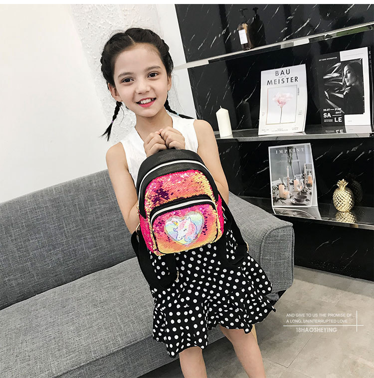 2021 New Kindergarten Pu Sequins Crossbody Sling/Backpack Three-Purpose Children Cartoon Bag Factory Wholesale 2021 New Kindergarten Pu Sequins Crossbody Sling/Backpack Three-Purpose Children Cartoon Bag Factory Wholesale