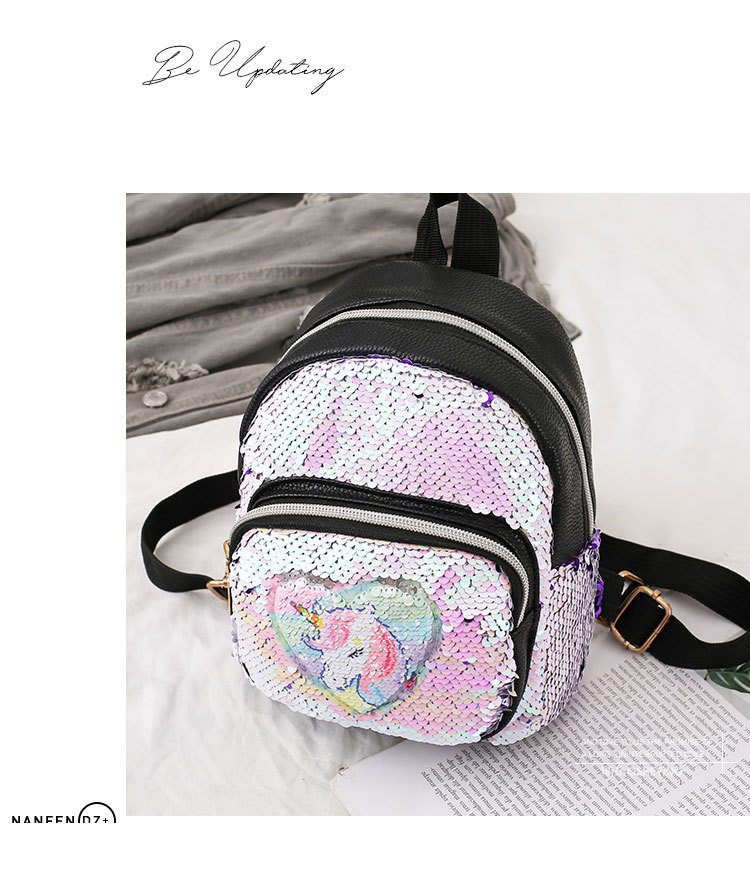 2021 New Kindergarten Pu Sequins Crossbody Sling/Backpack Three-Purpose Children Cartoon Bag Factory Wholesale 2021 New Kindergarten Pu Sequins Crossbody Sling/Backpack Three-Purpose Children Cartoon Bag Factory Wholesale