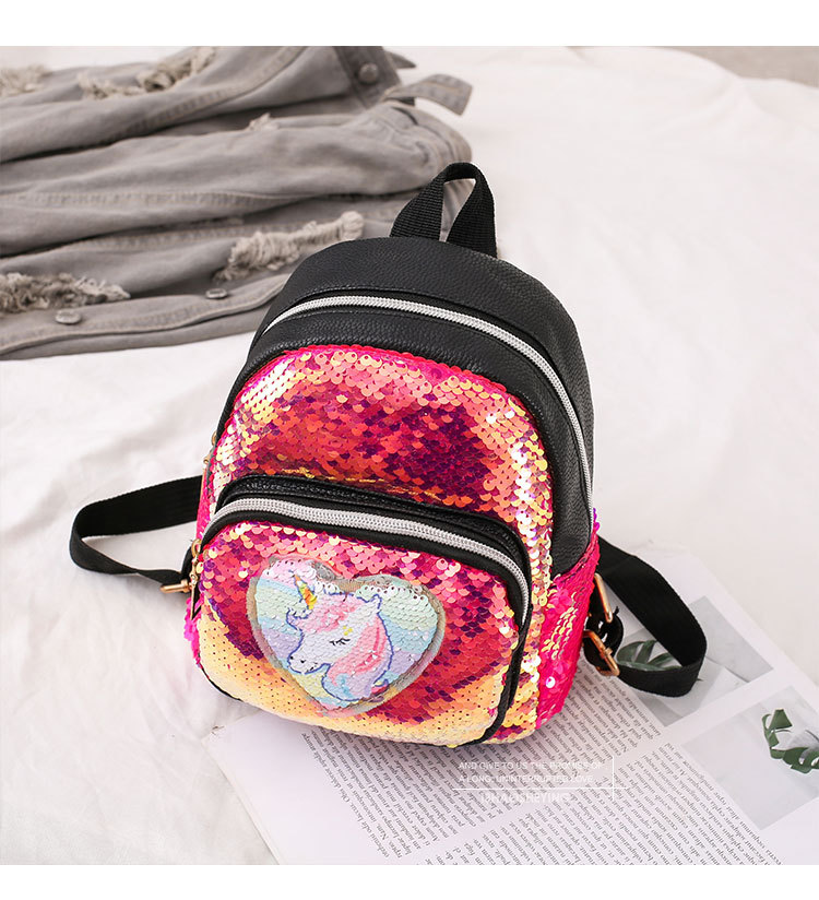 2021 New Kindergarten Pu Sequins Crossbody Sling/Backpack Three-Purpose Children Cartoon Bag Factory Wholesale 2021 New Kindergarten Pu Sequins Crossbody Sling/Backpack Three-Purpose Children Cartoon Bag Factory Wholesale