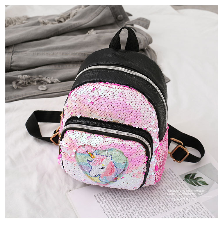 2021 New Kindergarten Pu Sequins Crossbody Sling/Backpack Three-Purpose Children Cartoon Bag Factory Wholesale 2021 New Kindergarten Pu Sequins Crossbody Sling/Backpack Three-Purpose Children Cartoon Bag Factory Wholesale