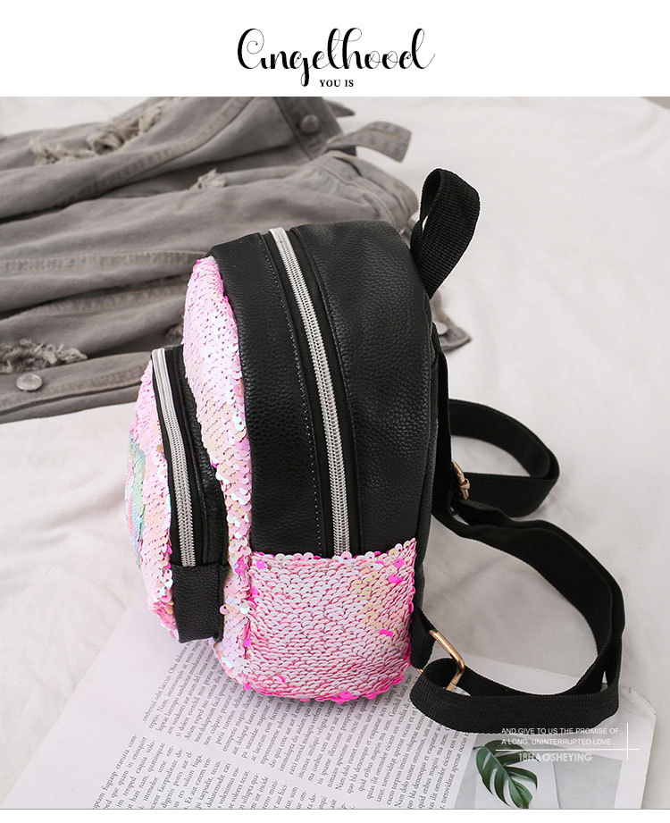 2021 New Kindergarten Pu Sequins Crossbody Sling/Backpack Three-Purpose Children Cartoon Bag Factory Wholesale 2021 New Kindergarten Pu Sequins Crossbody Sling/Backpack Three-Purpose Children Cartoon Bag Factory Wholesale