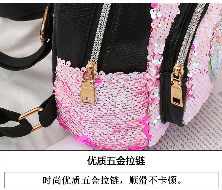 2021 New Kindergarten Pu Sequins Crossbody Sling/Backpack Three-Purpose Children Cartoon Bag Factory Wholesale 2021 New Kindergarten Pu Sequins Crossbody Sling/Backpack Three-Purpose Children Cartoon Bag Factory Wholesale