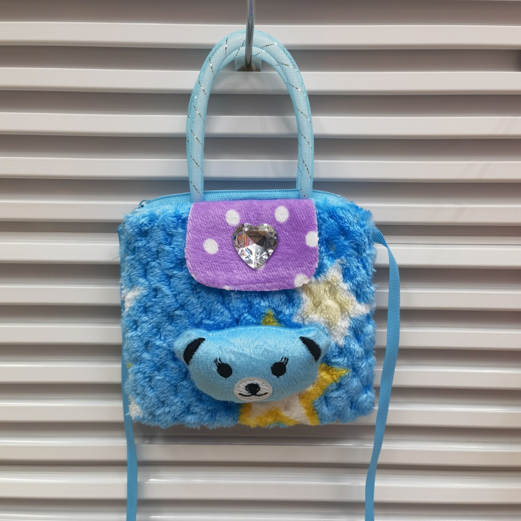 Plush Bag Children's Bags Cartoon Bag Plush Toy Bag Crossbody Bag Portable Messenger Bag