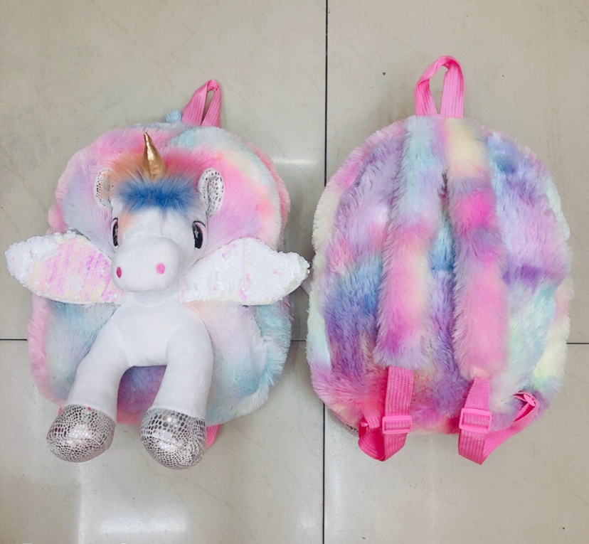 Plush Toy Bag Toy Bag Unicorn School Bag Plush Unicorn Backpack Backpack Children School Bag Cartoon Bag