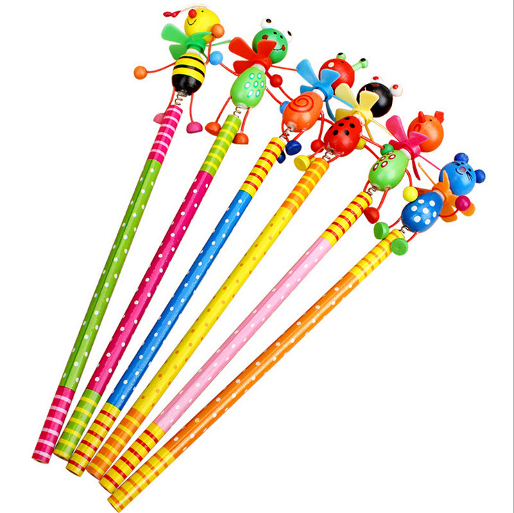 Cartoon Windmill Series Animal Pencil Creative Wooden Pencil Fun Children's Pencil Tablet HB Pencil