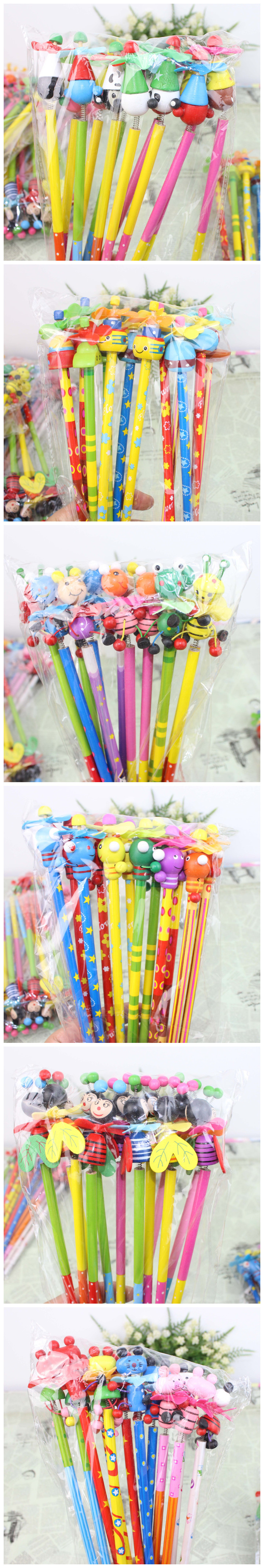 Cartoon Windmill Series Animal Pencil Creative Wooden Pencil Fun Children's Pencil Tablet HB Pencil