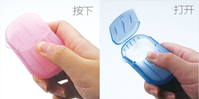 Disposable Soap Slice Hand Washing Tablet Disinfection Cleaning Mouse Box Portable Disinfection Tablet Soap Flake