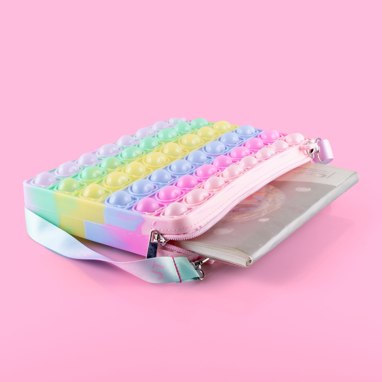 Anti-Mouse Pioneer Cross-Border New iPad Bag Silicone Toy Multi-Function Decompression Bubble Music Tablet Messenger Bag