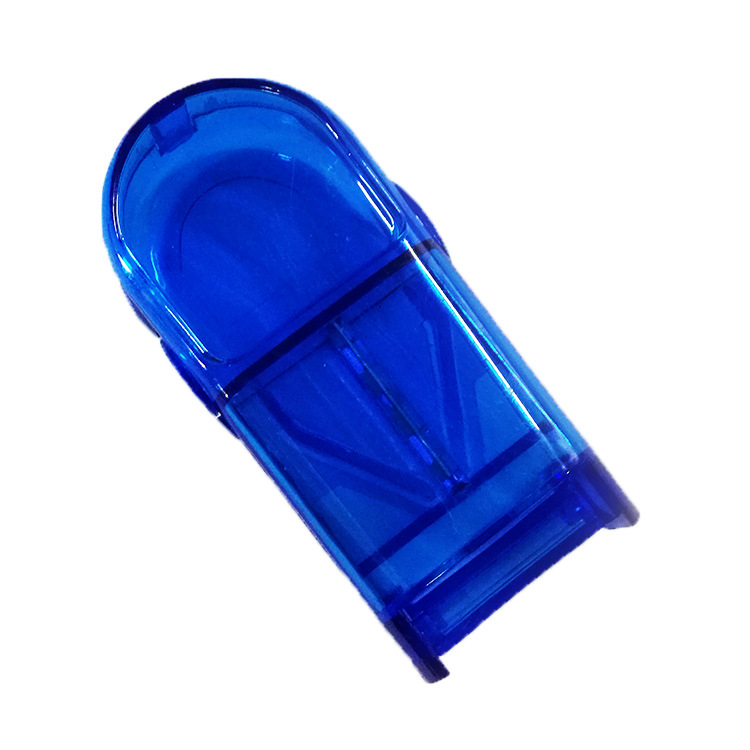 Transparent Pill Cutter with Divide Tablet Medicine Dispenser for the Elderly Convenient Carrying Travel Medicine Separating Box Medicine Cutter Box
