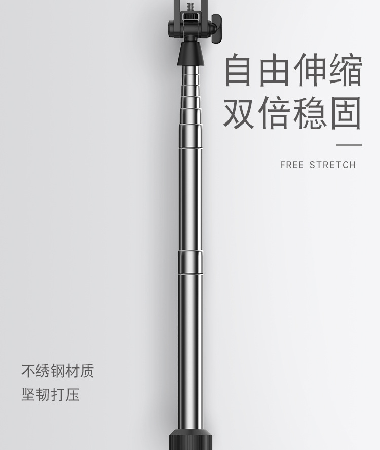 Adyss Stack A31 Selfie Stick Integrated Double Clip Tablet Desktop Live Stream Stand Floor Multi-Device
