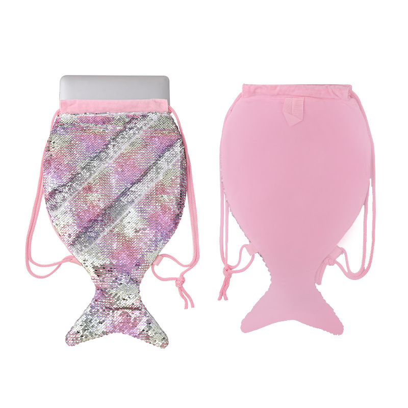 Amazon New Mermaid Wallet Combination Set Tablet Bag Schoolbag Drawstring Bag Sequin Bag Factory Wholesale
