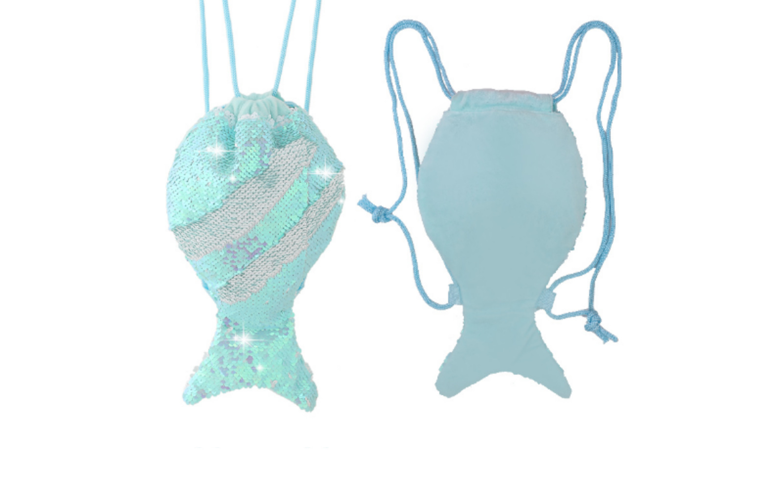 Amazon New Mermaid Wallet Combination Set Tablet Bag Schoolbag Drawstring Bag Sequin Bag Factory Wholesale