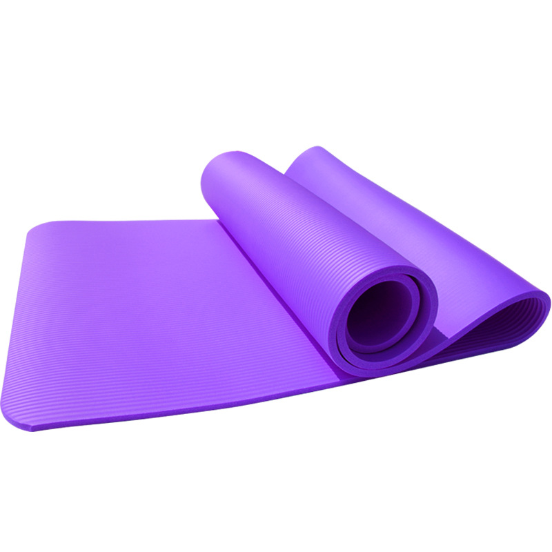Factory Wholesale Beginner NBR Yoga Mat 10mm Fitness Equipment Pad Widened 80 Tablet Supporting Pad