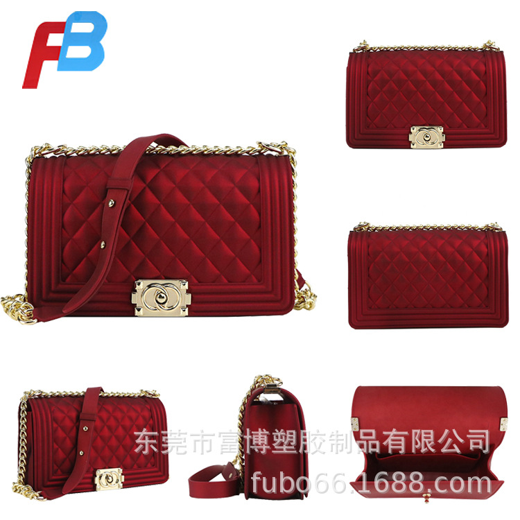 Jelly2019 New Style PVC Women Bag Rhombus Shoulder Chain Bag Gel Bag Factory Direct Sales One Piece Dropshipping Jelly2019 New Style PVC Women Bag Rhombus Shoulder Chain Bag Gel Bag Factory Direct Sales One Piece Dropshipping