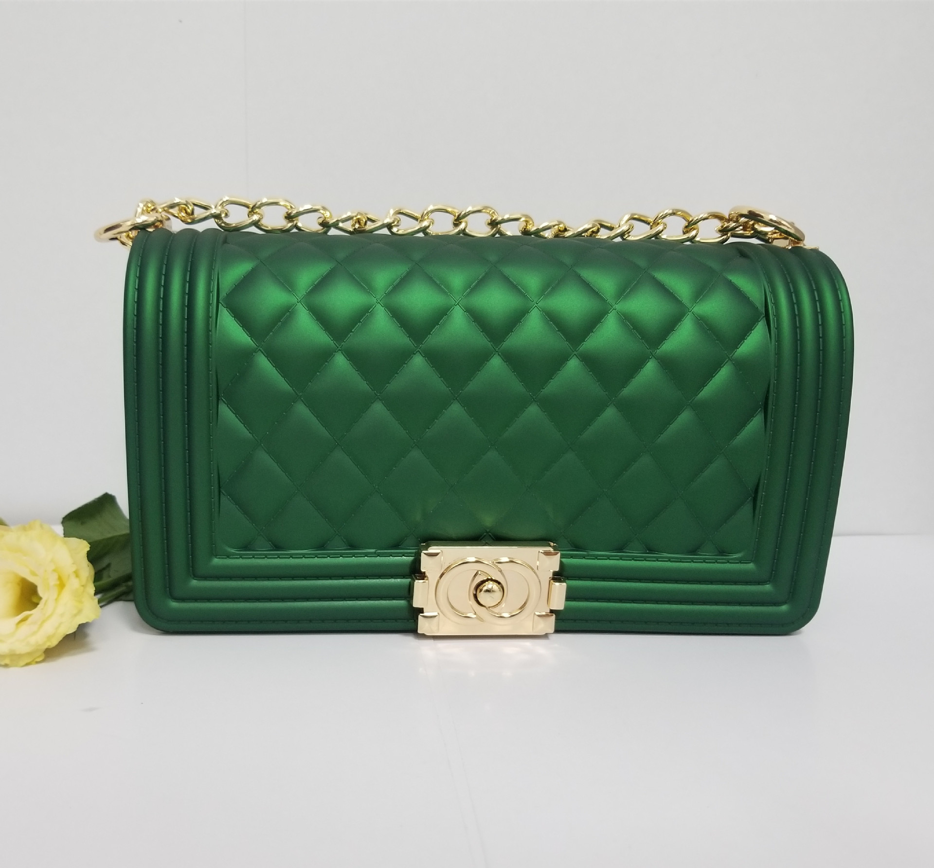 Jelly2019 New Style PVC Women Bag Rhombus Shoulder Chain Bag Gel Bag Factory Direct Sales One Piece Dropshipping Jelly2019 New Style PVC Women Bag Rhombus Shoulder Chain Bag Gel Bag Factory Direct Sales One Piece Dropshipping