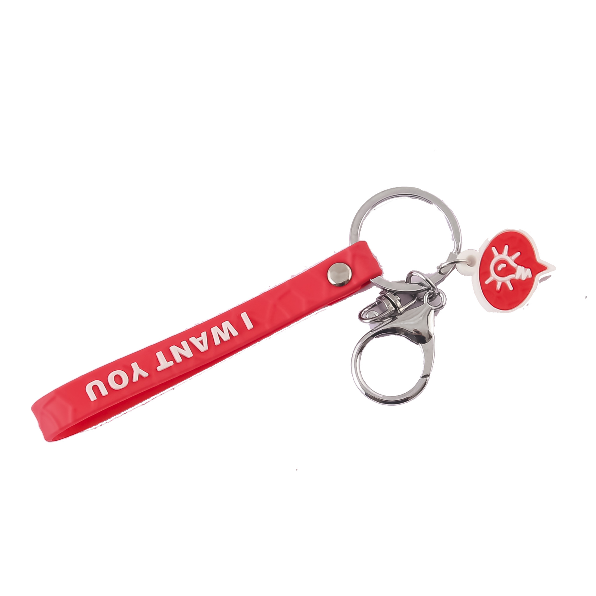 Factory Direct Sales PVC Cut Surface Leather Rope Keychain Pendant Women Bag Accessories Car Ornament Ornaments Ornament Keychain
