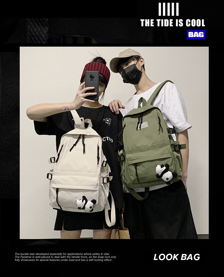 Vintage Canvas Backpack Student Schoolbag Large Capacity Solid Color Multi-Pocket Backpack Vintage Style Korean Hipster Women Bag Vintage Canvas Backpack Student Schoolbag Large Capacity Solid Color Multi-Pocket Backpack Vintage Style Korean Hipster Women Bag