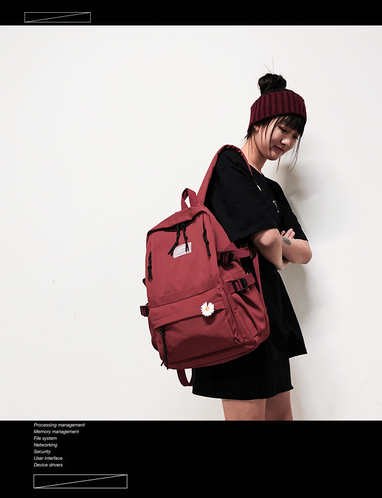 Vintage Canvas Backpack Student Schoolbag Large Capacity Solid Color Multi-Pocket Backpack Vintage Style Korean Hipster Women Bag Vintage Canvas Backpack Student Schoolbag Large Capacity Solid Color Multi-Pocket Backpack Vintage Style Korean Hipster Women Bag