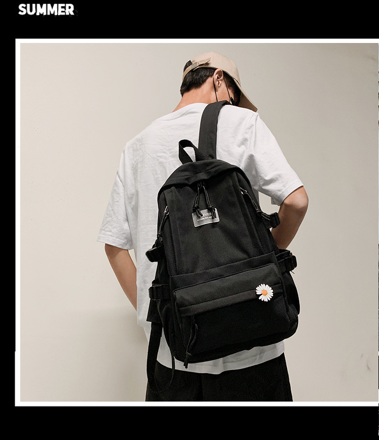 Vintage Canvas Backpack Student Schoolbag Large Capacity Solid Color Multi-Pocket Backpack Vintage Style Korean Hipster Women Bag Vintage Canvas Backpack Student Schoolbag Large Capacity Solid Color Multi-Pocket Backpack Vintage Style Korean Hipster Women Bag