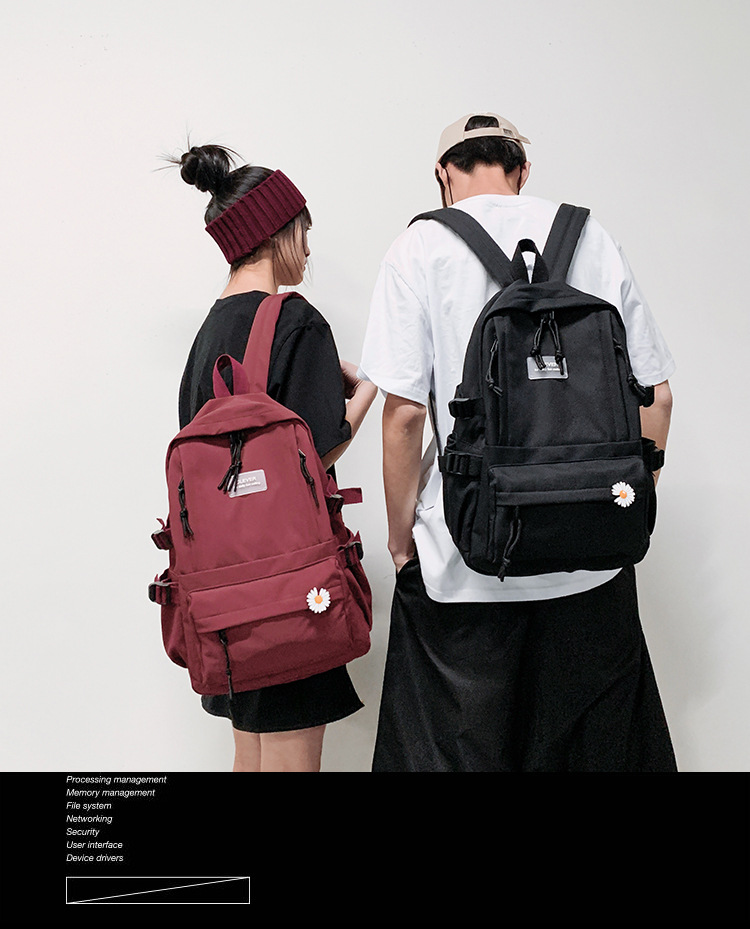 Vintage Canvas Backpack Student Schoolbag Large Capacity Solid Color Multi-Pocket Backpack Vintage Style Korean Hipster Women Bag Vintage Canvas Backpack Student Schoolbag Large Capacity Solid Color Multi-Pocket Backpack Vintage Style Korean Hipster Women Bag
