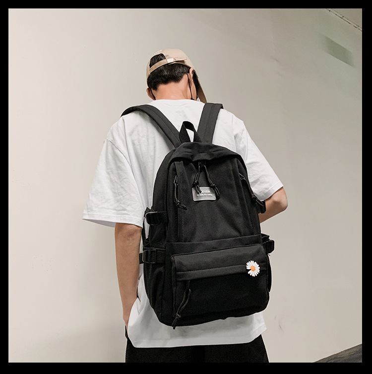 Vintage Canvas Backpack Student Schoolbag Large Capacity Solid Color Multi-Pocket Backpack Vintage Style Korean Hipster Women Bag Vintage Canvas Backpack Student Schoolbag Large Capacity Solid Color Multi-Pocket Backpack Vintage Style Korean Hipster Women Bag