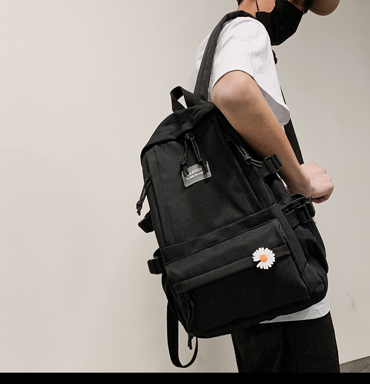 Vintage Canvas Backpack Student Schoolbag Large Capacity Solid Color Multi-Pocket Backpack Vintage Style Korean Hipster Women Bag Vintage Canvas Backpack Student Schoolbag Large Capacity Solid Color Multi-Pocket Backpack Vintage Style Korean Hipster Women Bag