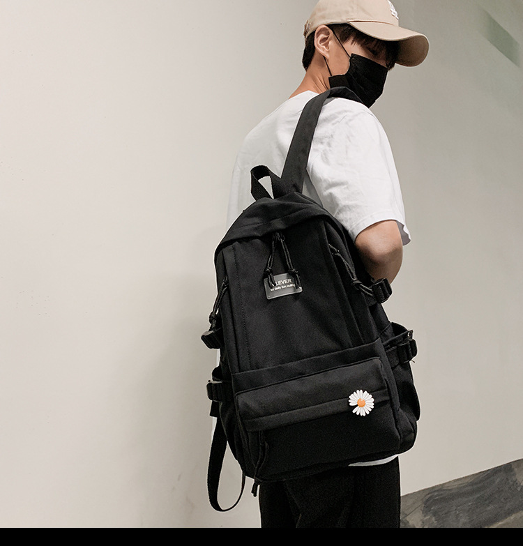 Vintage Canvas Backpack Student Schoolbag Large Capacity Solid Color Multi-Pocket Backpack Vintage Style Korean Hipster Women Bag Vintage Canvas Backpack Student Schoolbag Large Capacity Solid Color Multi-Pocket Backpack Vintage Style Korean Hipster Women Bag